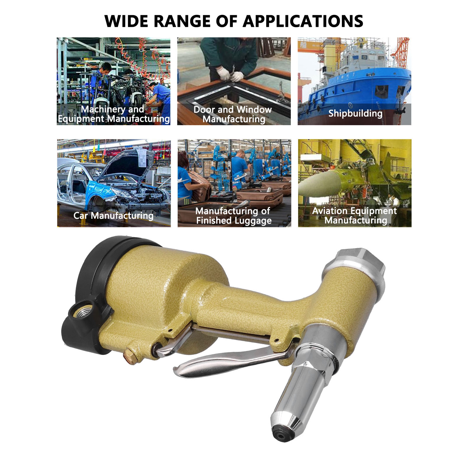 KP-701 Pneumatic Riveter Short - Rivet Gun Air recensie en prijs
