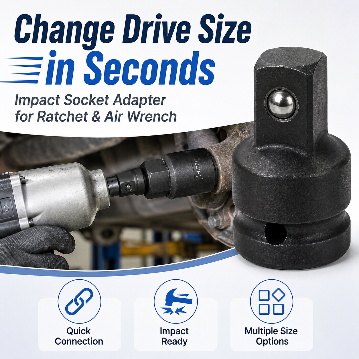 Socket Adapter Reducer Set 1/2 - Pneumatic Impact Wrench recensie en prijs
