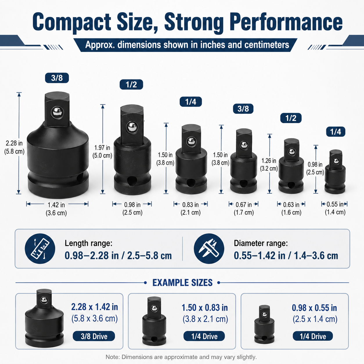 Socket Adapter Reducer Set 1/2 - Pneumatic Impact Wrench recensie en prijs