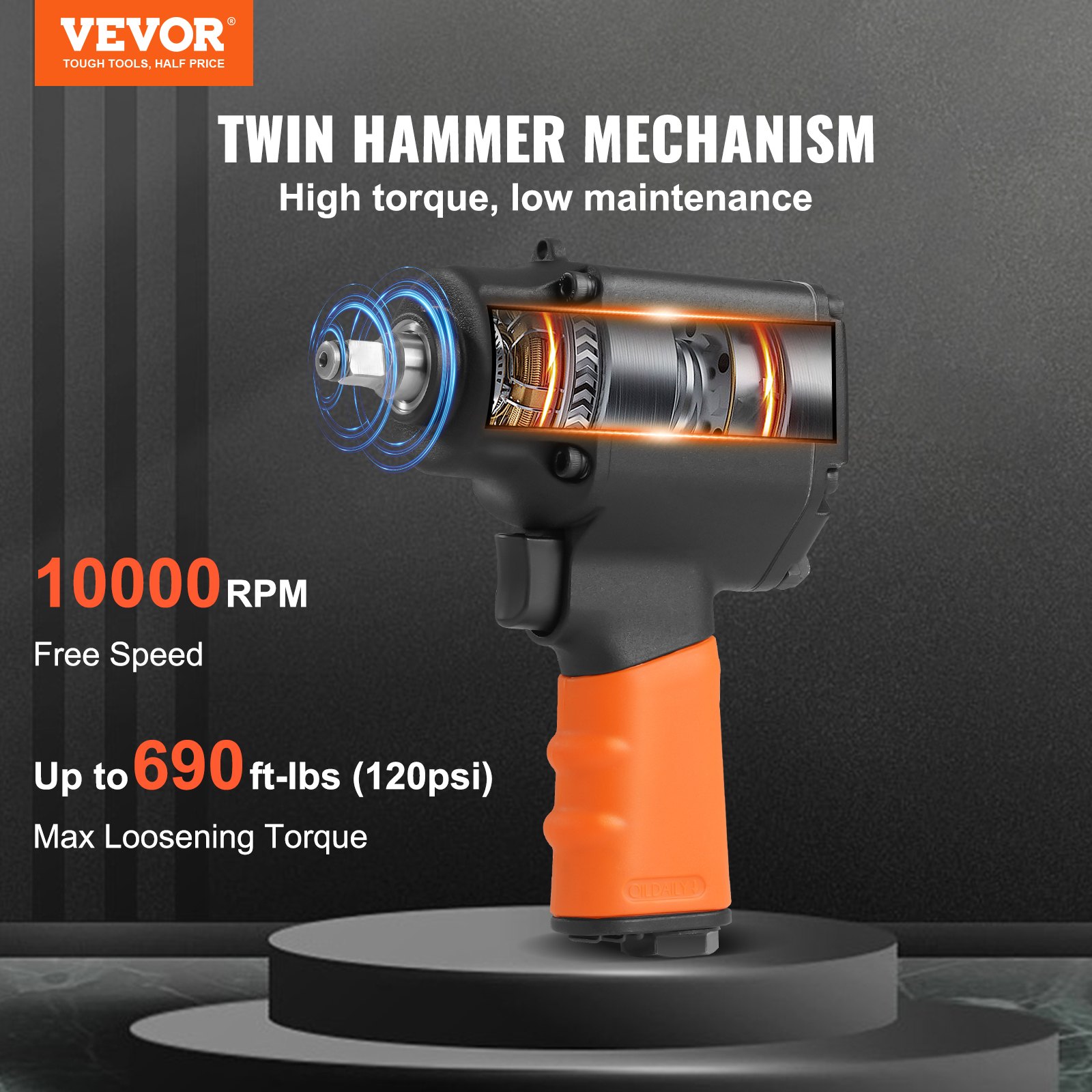 Air Impact Wrench, 3/8-Inch Dr - Pneumatic Impact Wrench recensie en prijs
